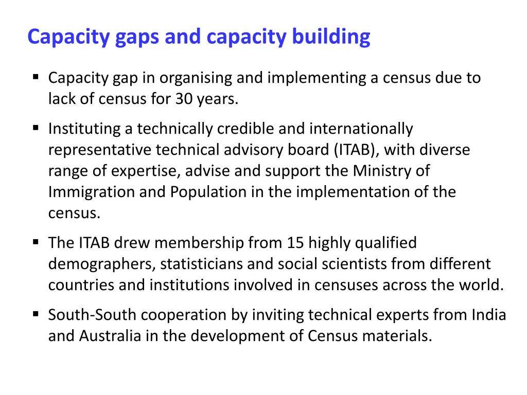 capacity gaps and capacity building