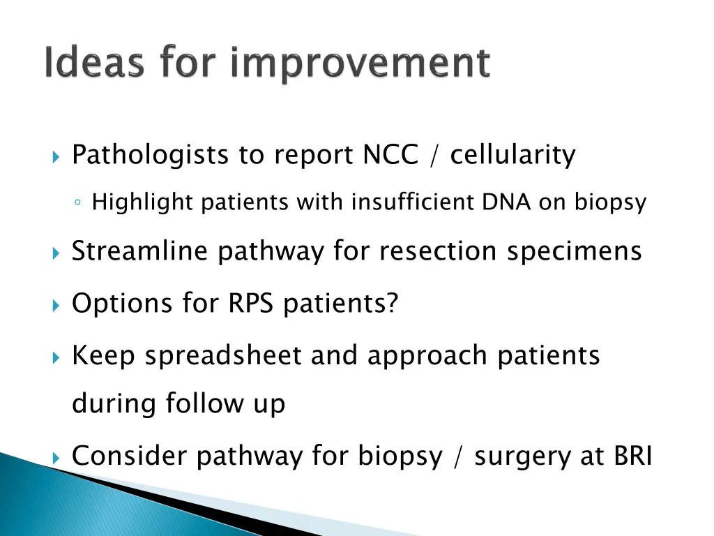 pathologists to report ncc cellularity highlight