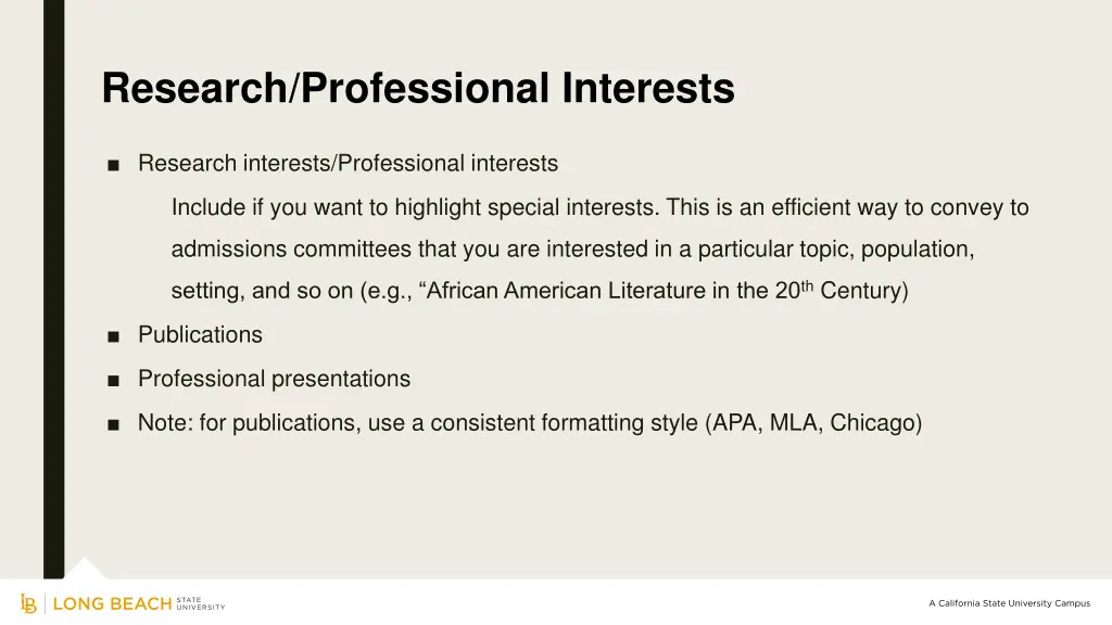 research professional interests