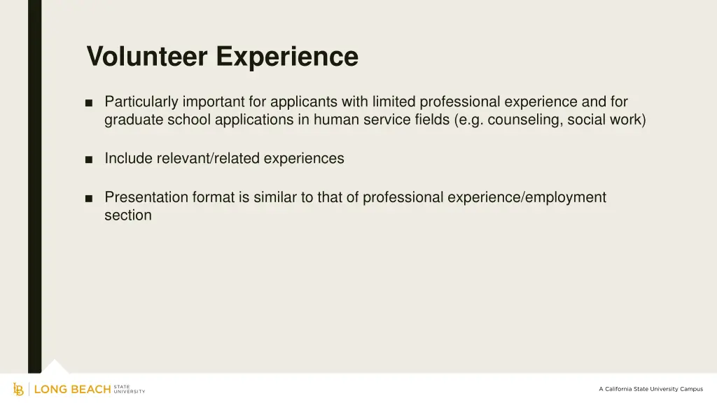 volunteer experience