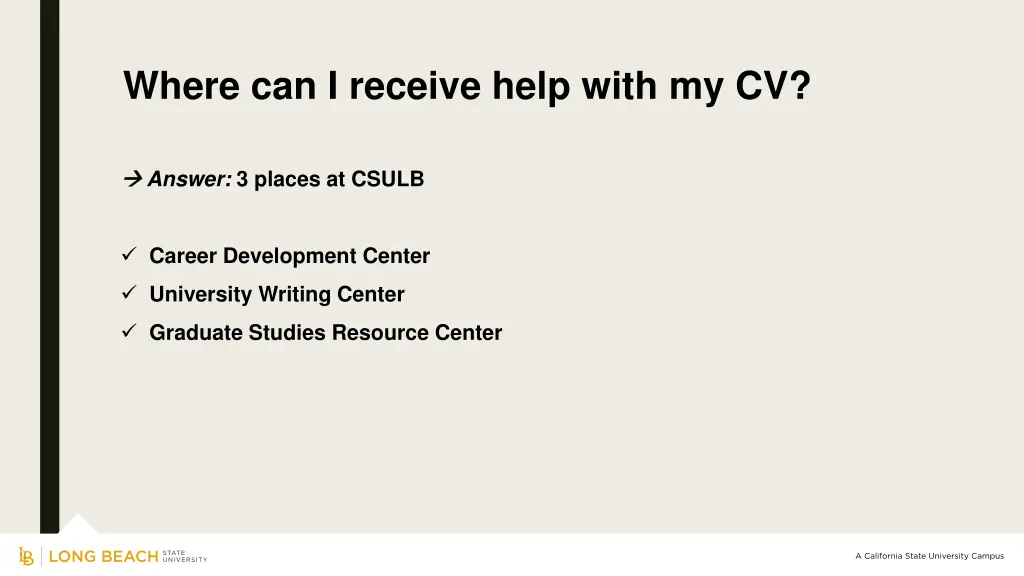 where can i receive help with my cv