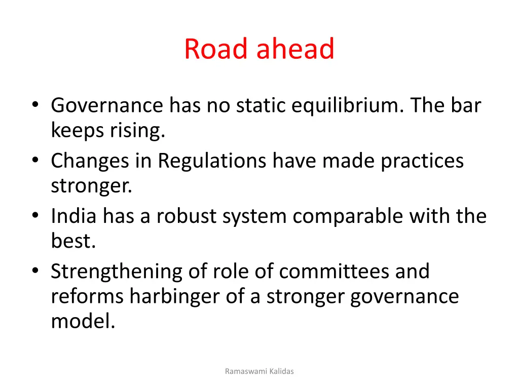 road ahead