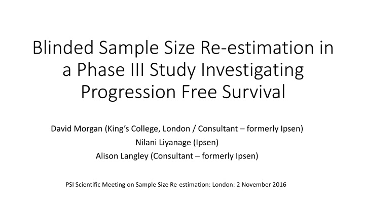blinded sample size re estimation in a phase