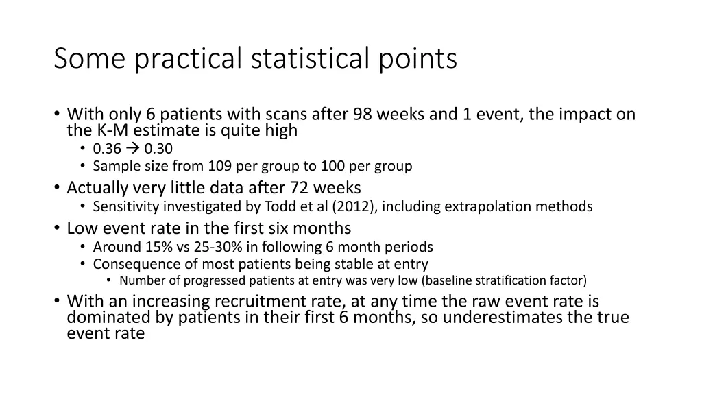 some practical statistical points