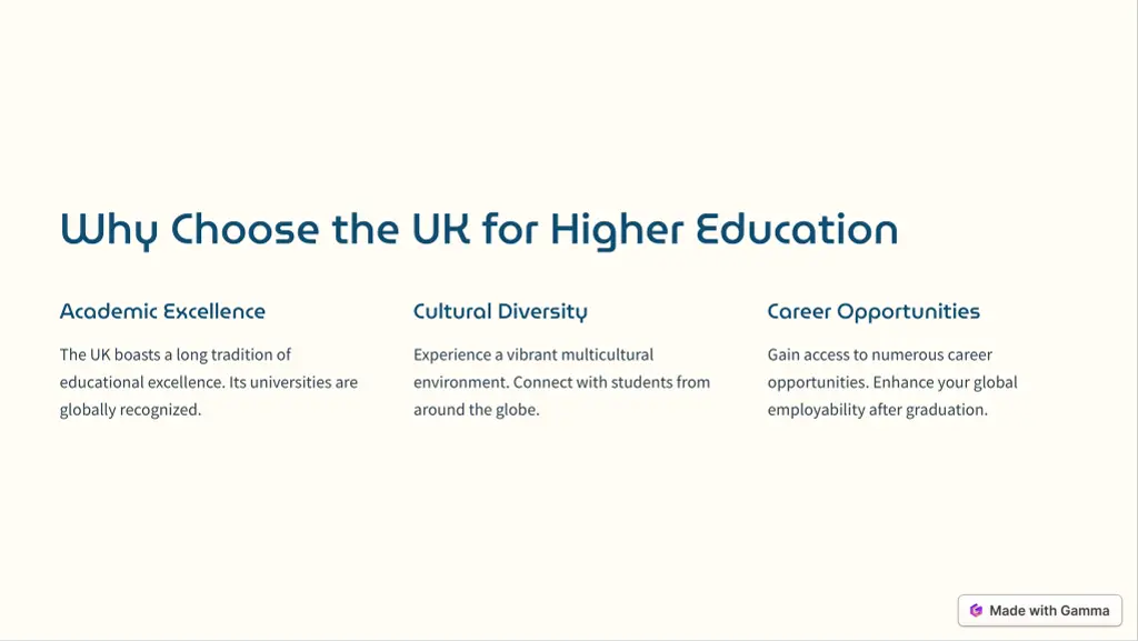 why choose the uk for higher education