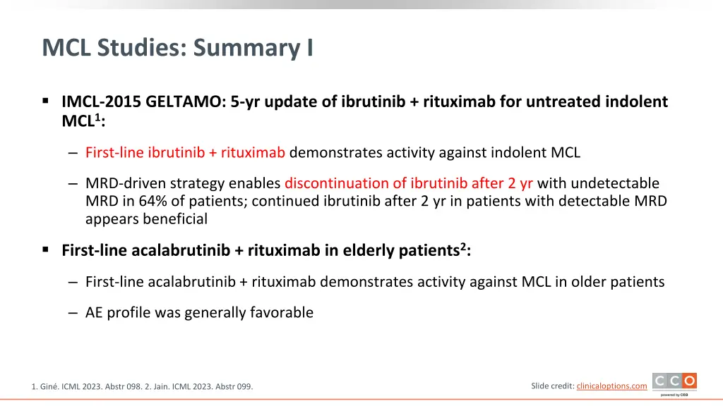 mcl studies summary i