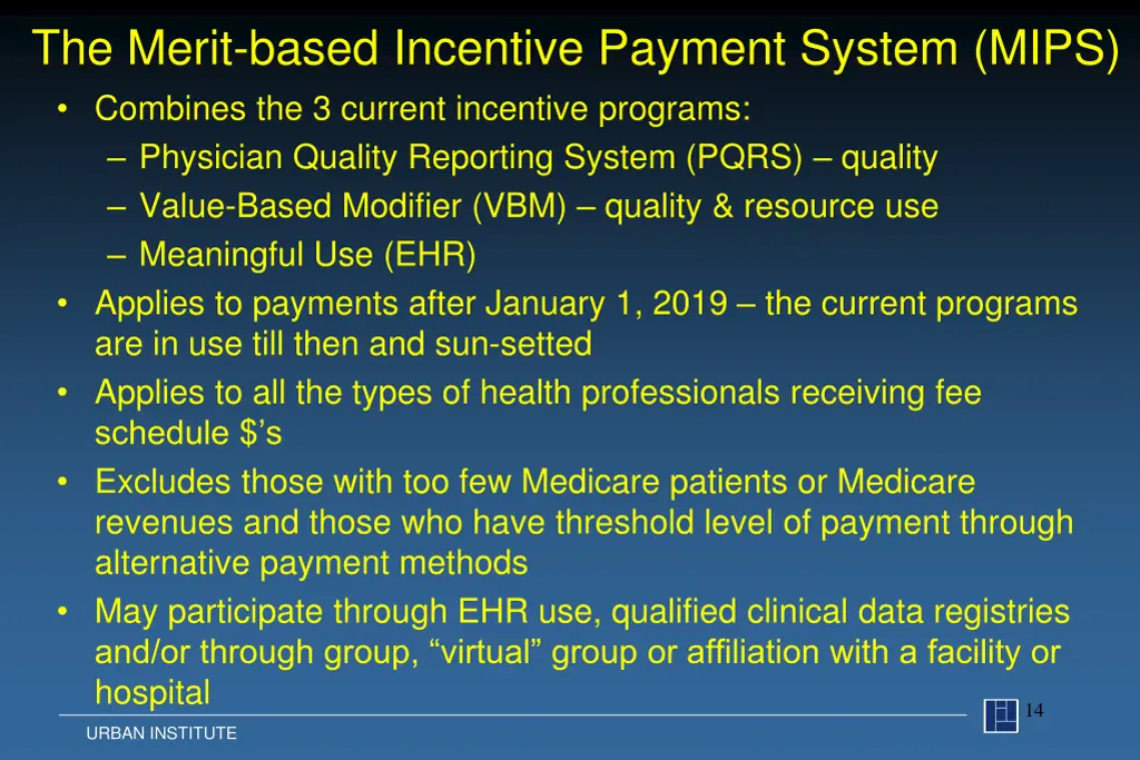the merit based incentive payment system mips