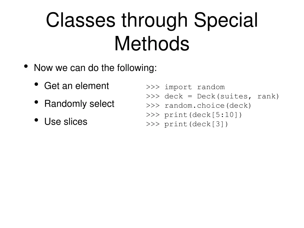 classes through special methods 1