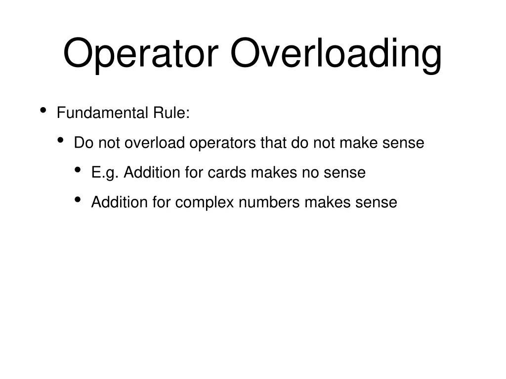 operator overloading