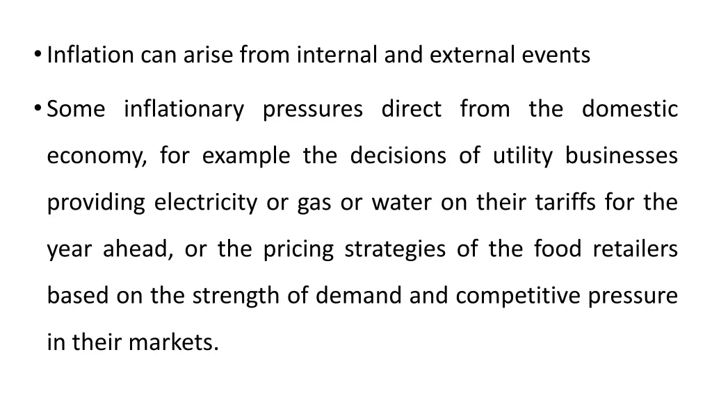 inflation can arise from internal and external