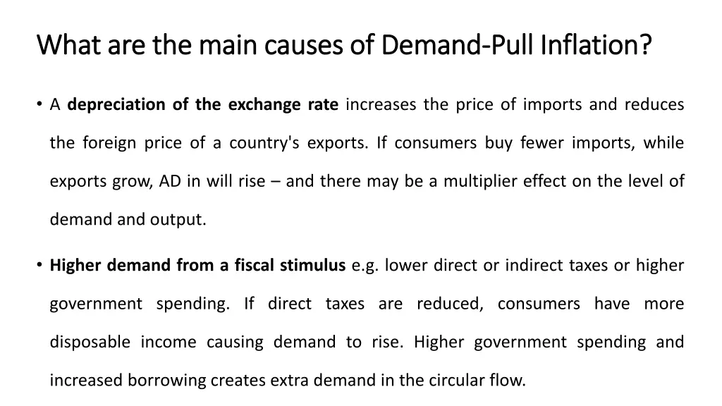 what are the main causes of demand what