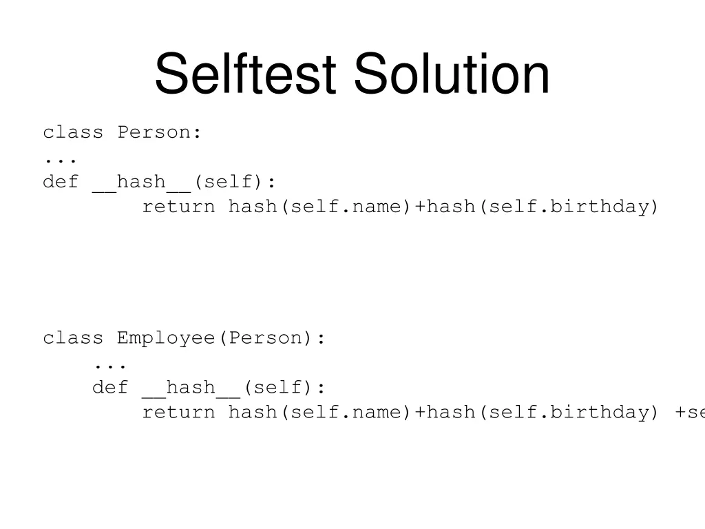 selftest solution