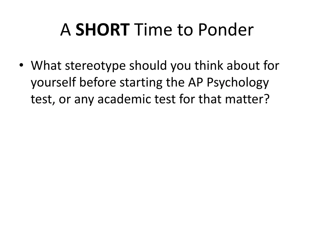 a short time to ponder 2