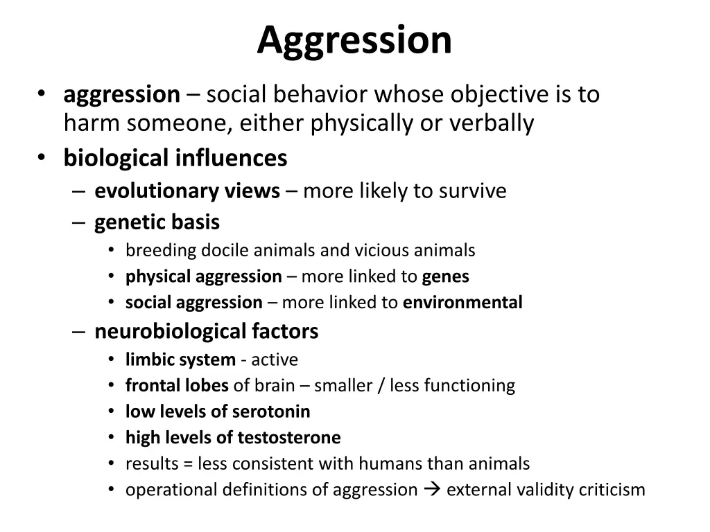 aggression