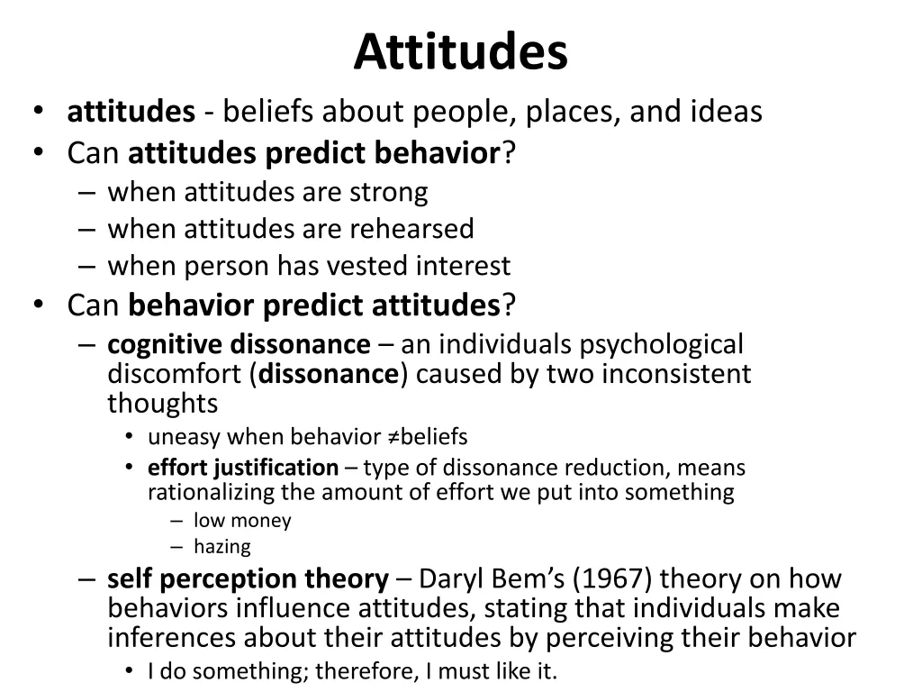 attitudes