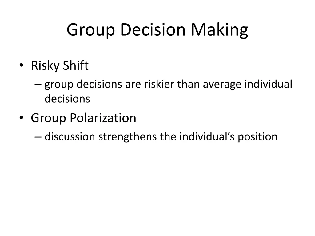 group decision making