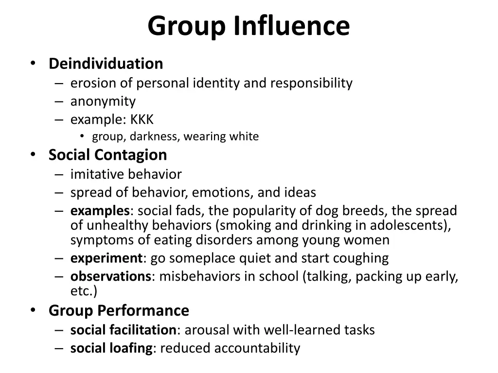 group influence