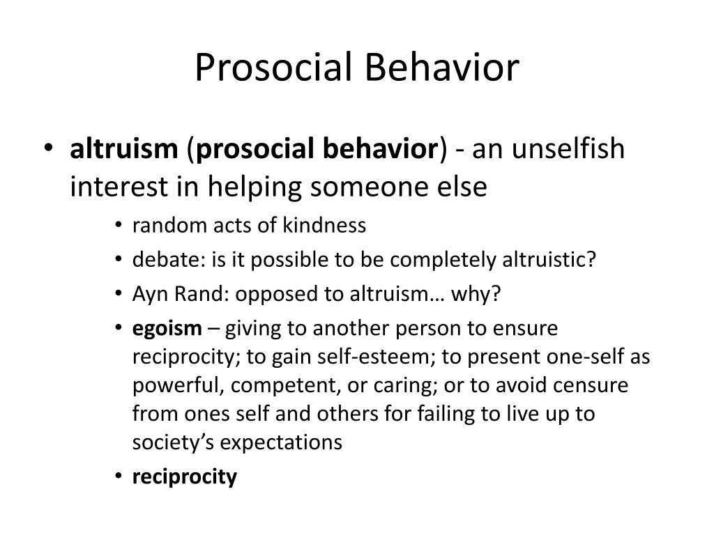 prosocial behavior