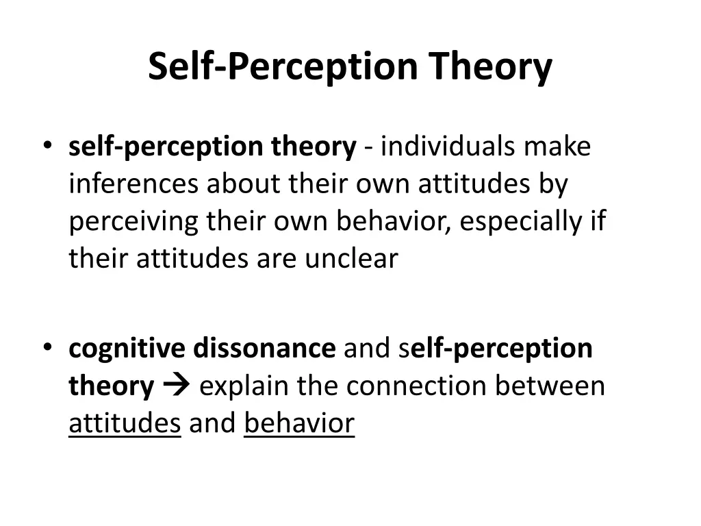 self perception theory