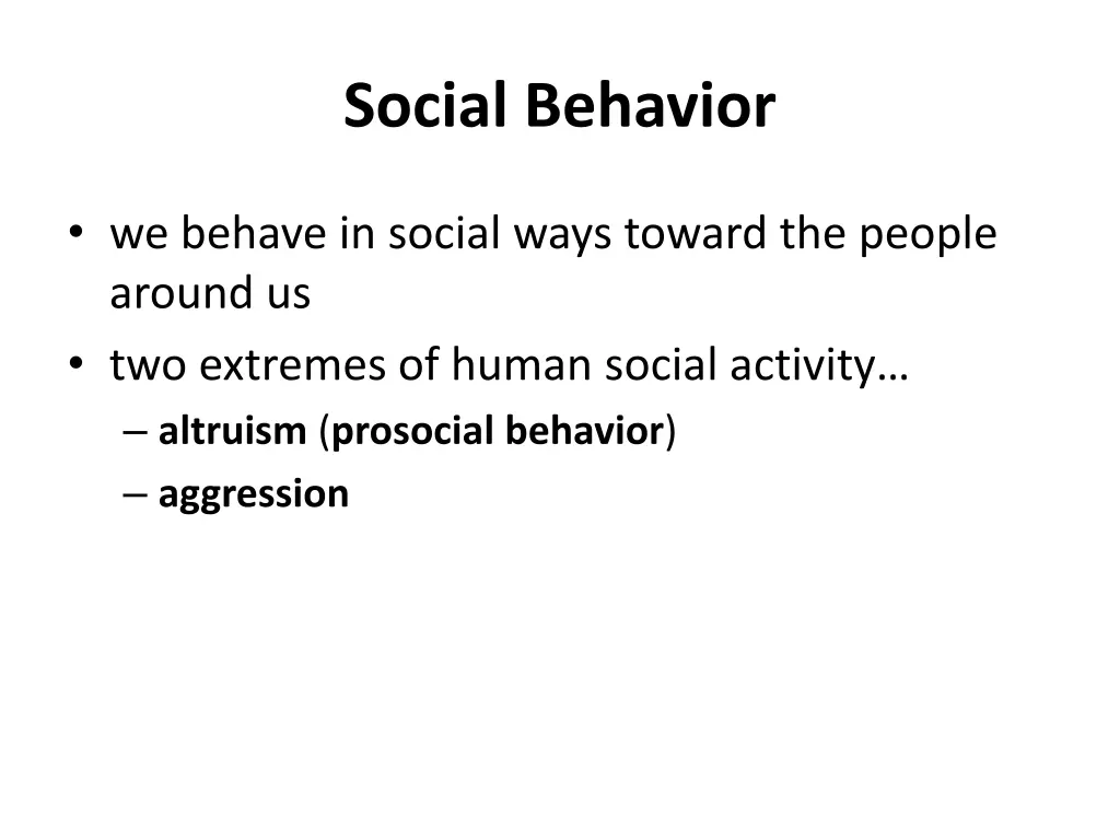 social behavior