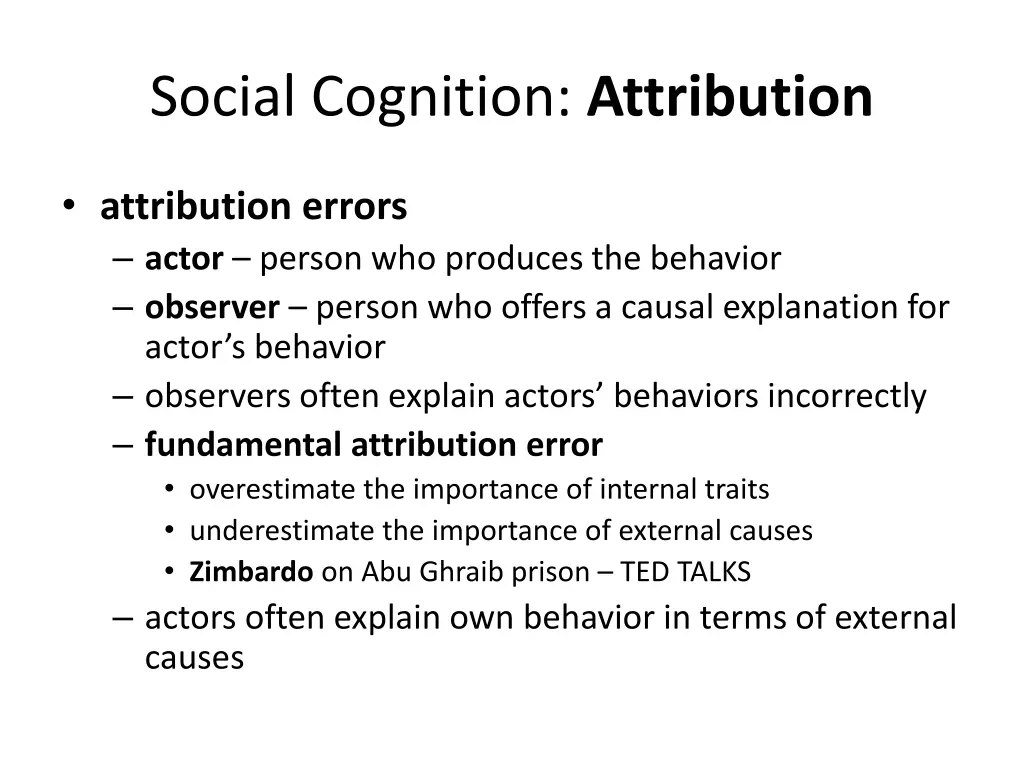 social cognition attribution
