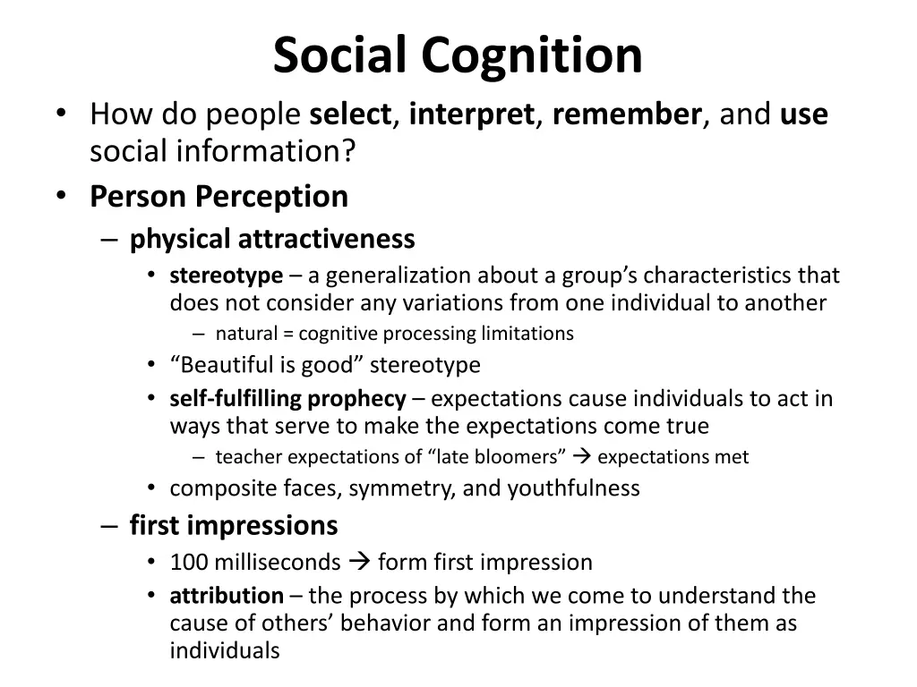 social cognition