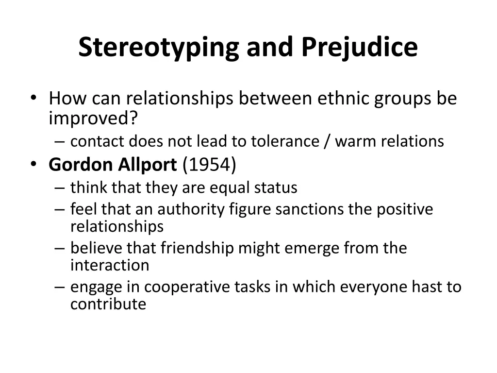 stereotyping and prejudice 1
