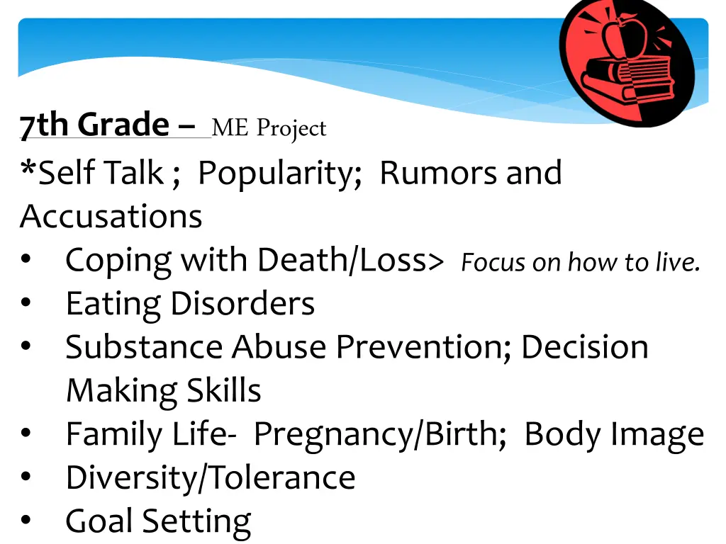 7th grade me project self talk popularity rumors
