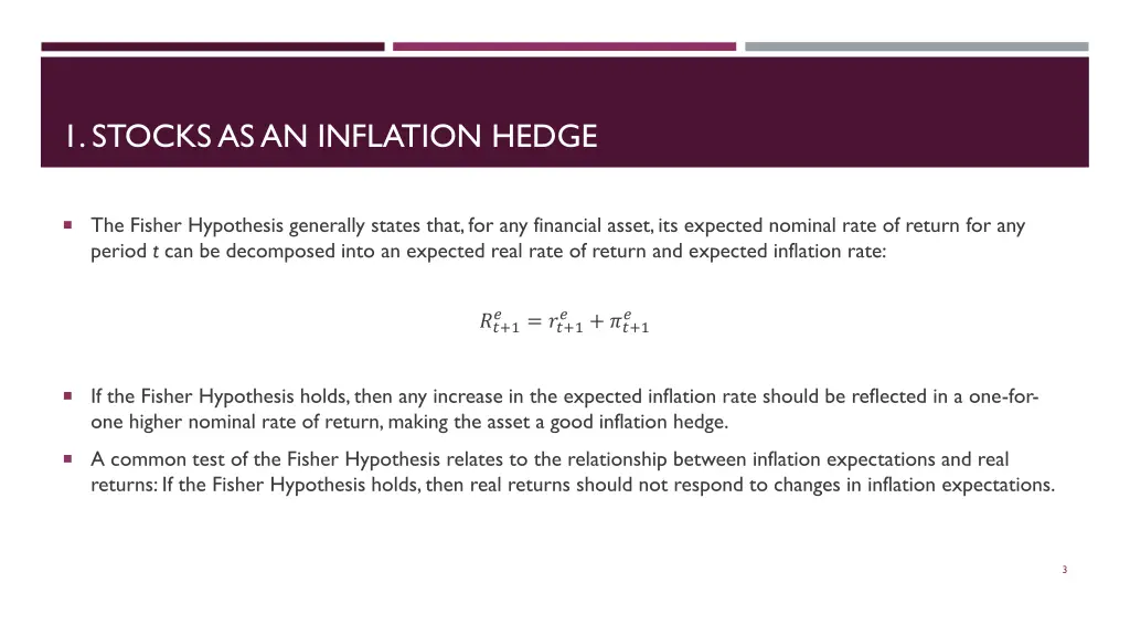 1 stocks as an inflation hedge