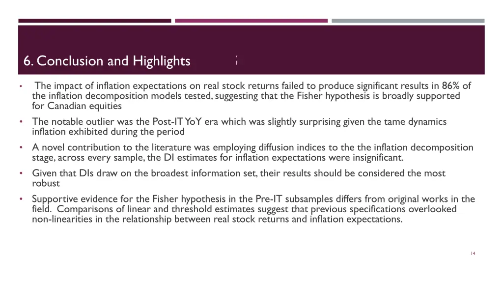 7 conclusion highlights 6 conclusion