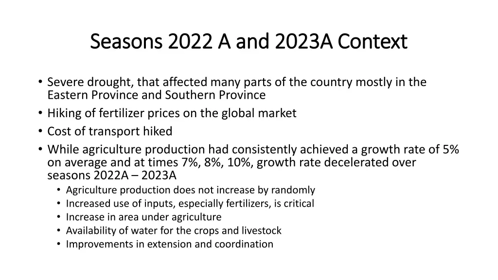seasons 2022 a and 2023a context seasons 2022