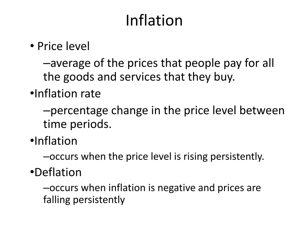 inflation
