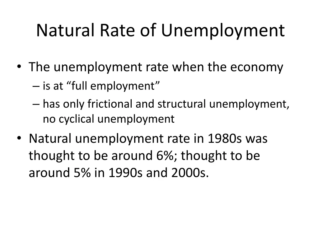 natural rate of unemployment