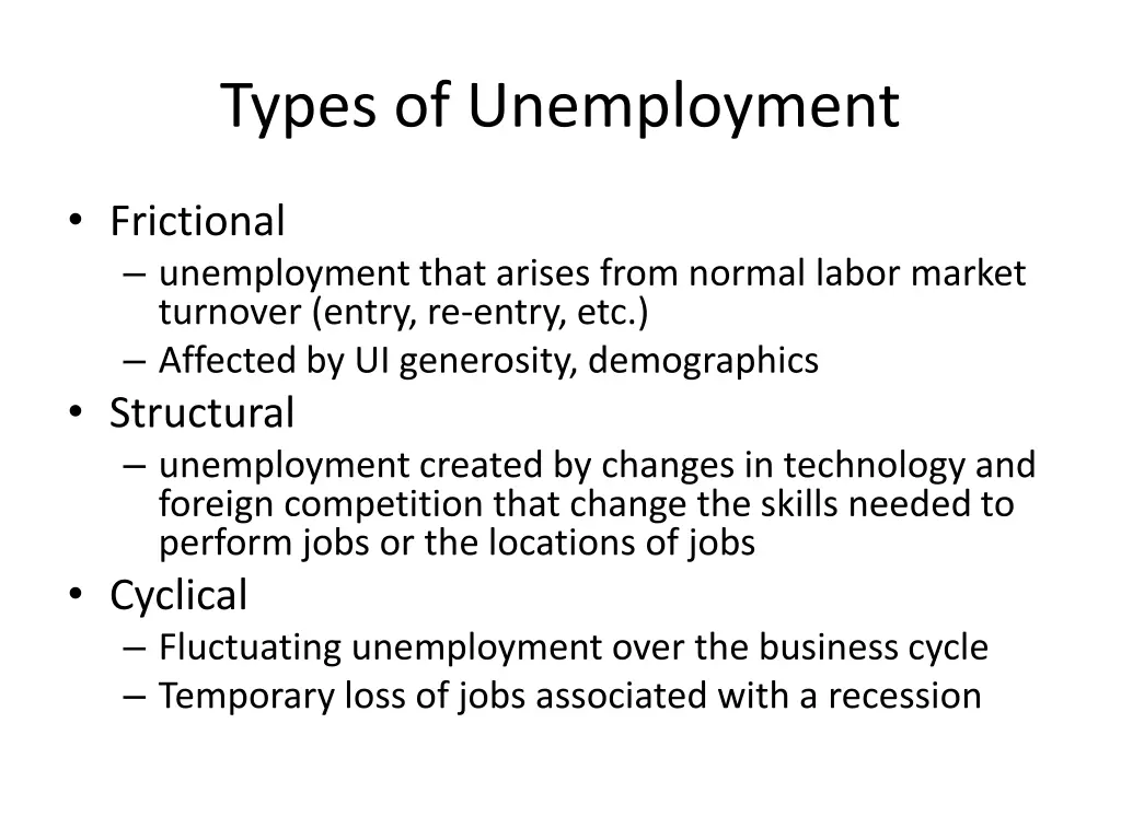 types of unemployment