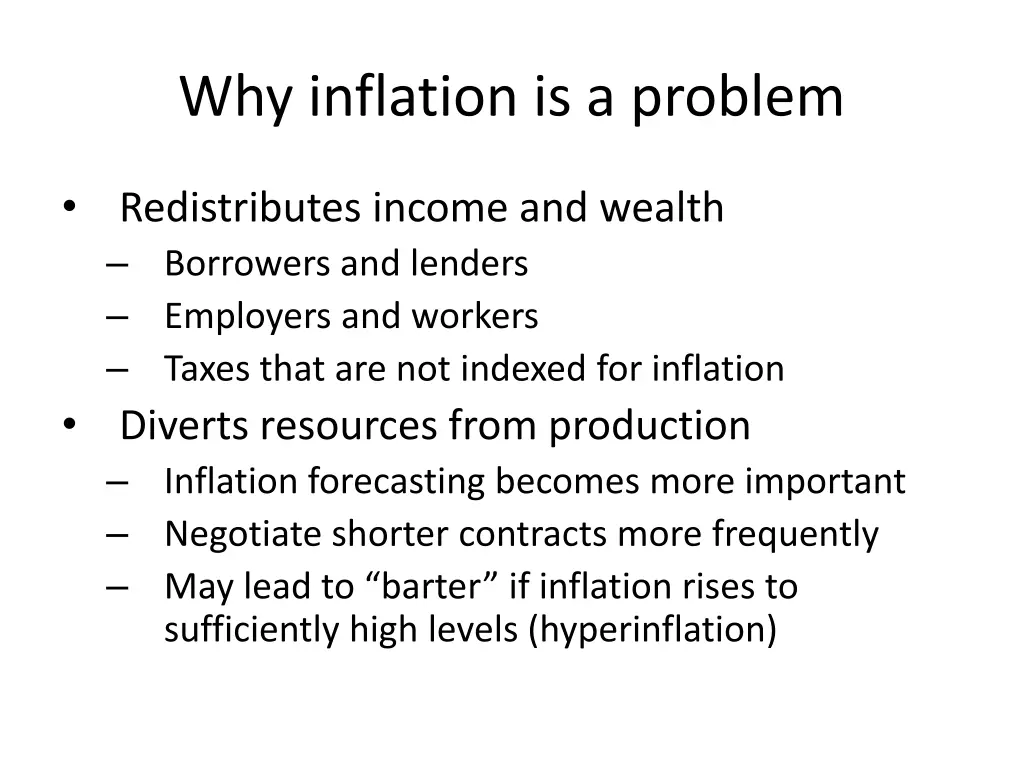 why inflation is a problem