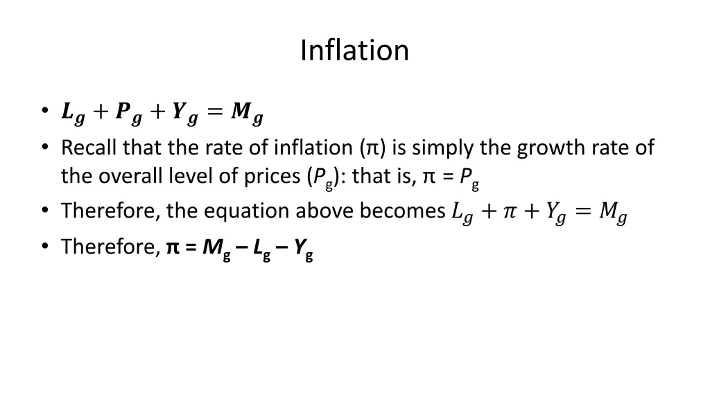 inflation