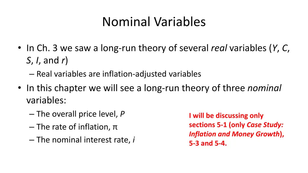 nominal variables