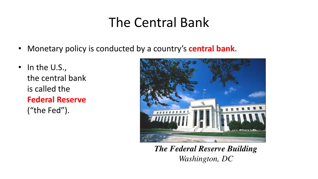 the central bank
