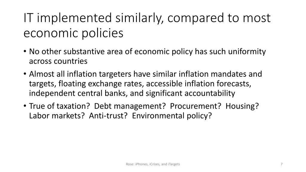 it implemented similarly compared to most