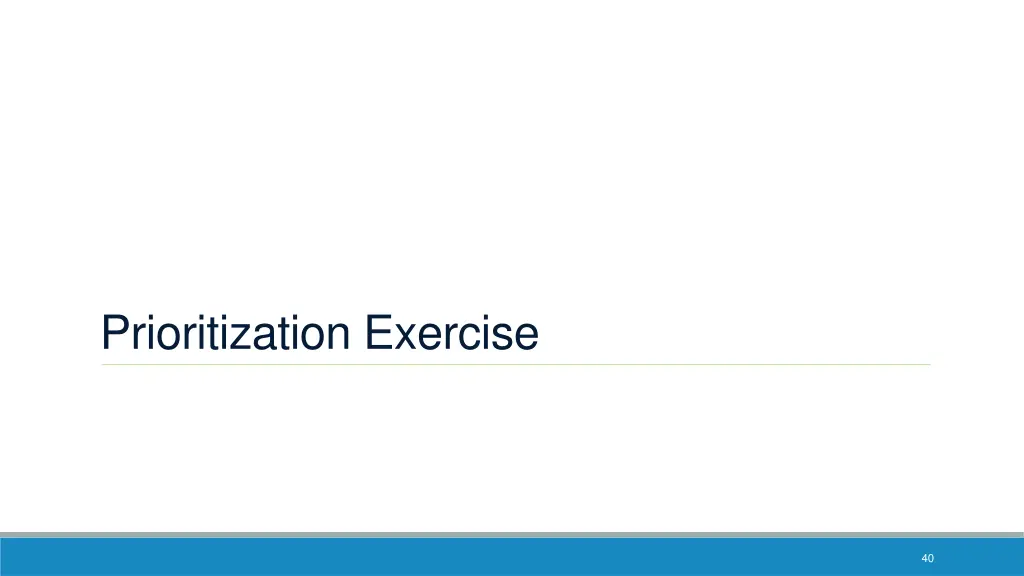 prioritization exercise
