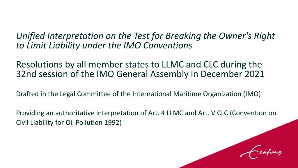 unified interpretation on the test for breaking