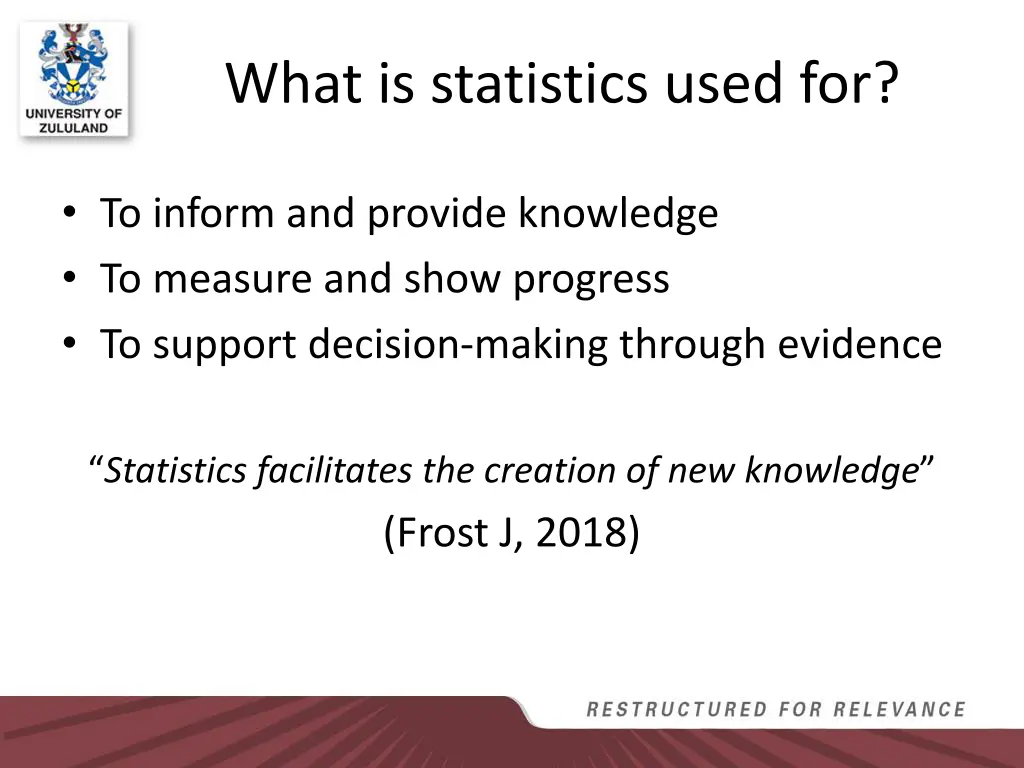 what is statistics used for