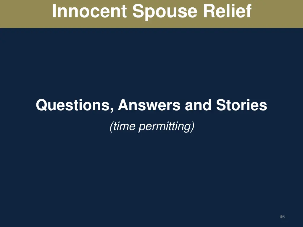 innocent spouse relief