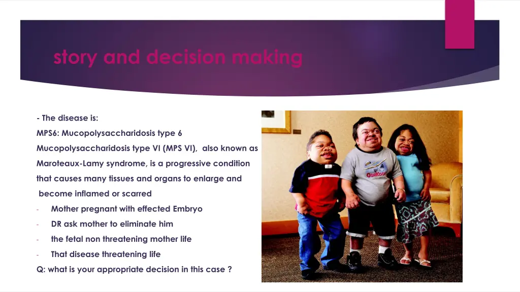 story and decision making