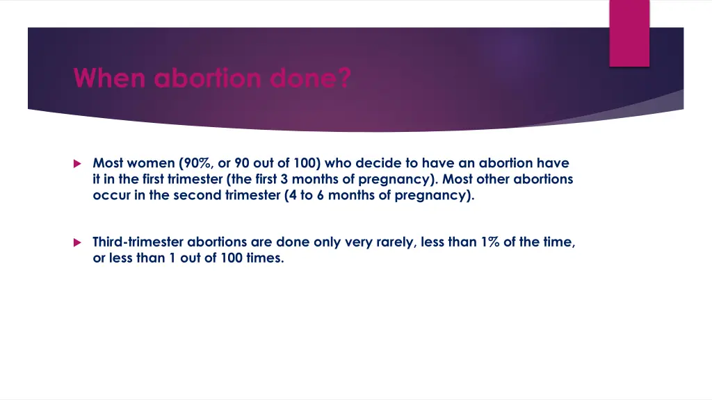 when abortion done