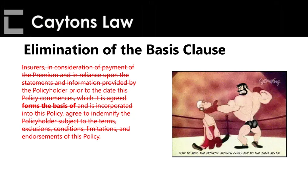 elimination of the basis clause