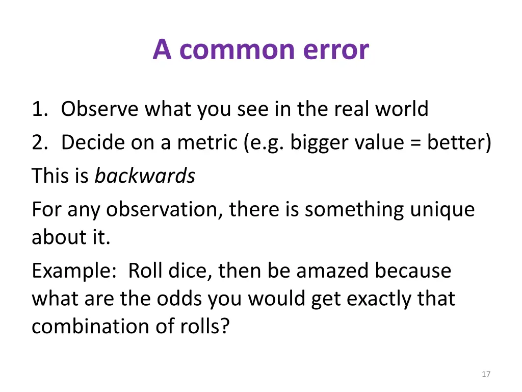 a common error