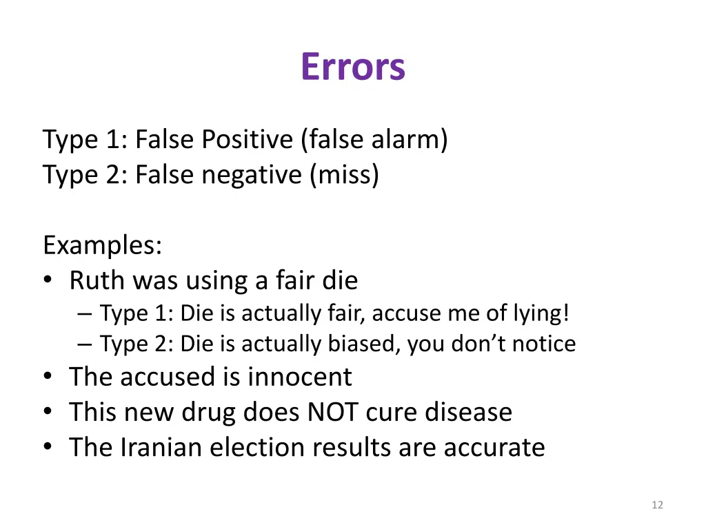 errors
