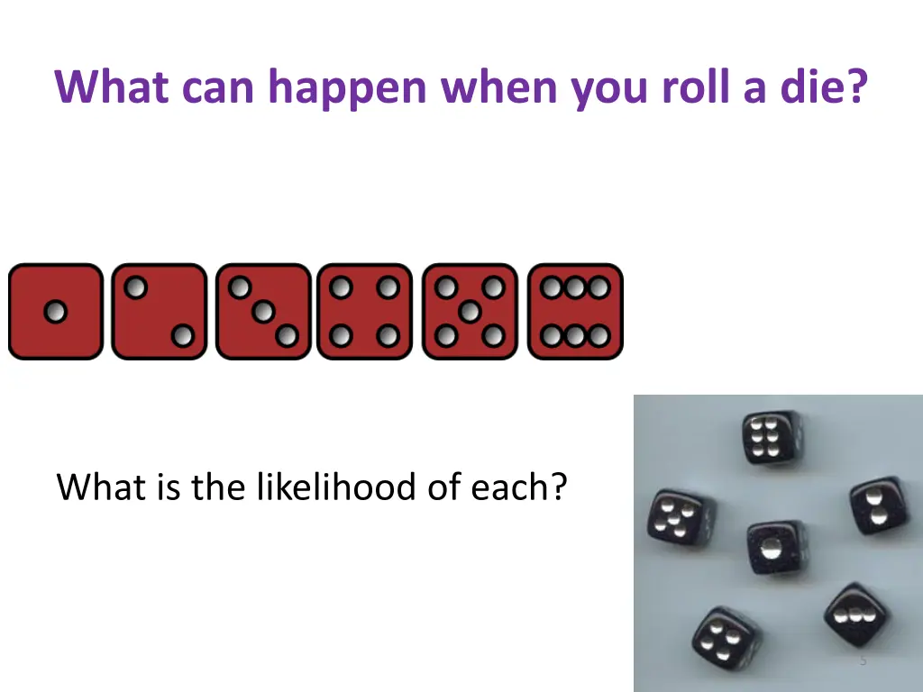 what can happen when you roll a die