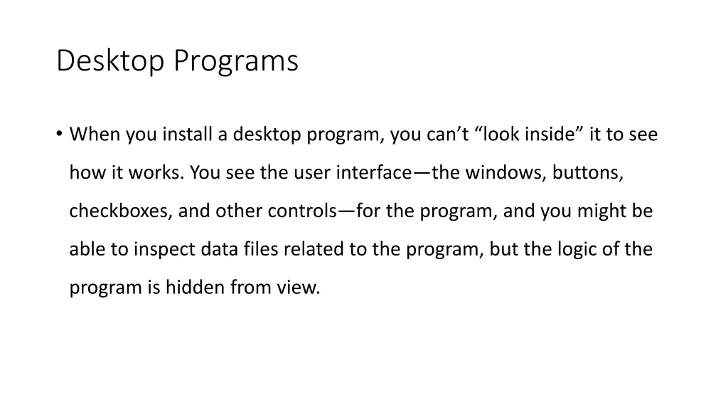 desktop programs